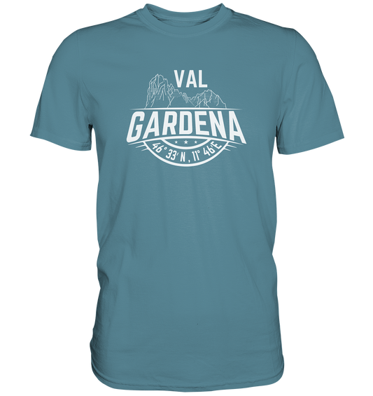 Val Gardena Koordinaten - Herren Premium T-Shirt